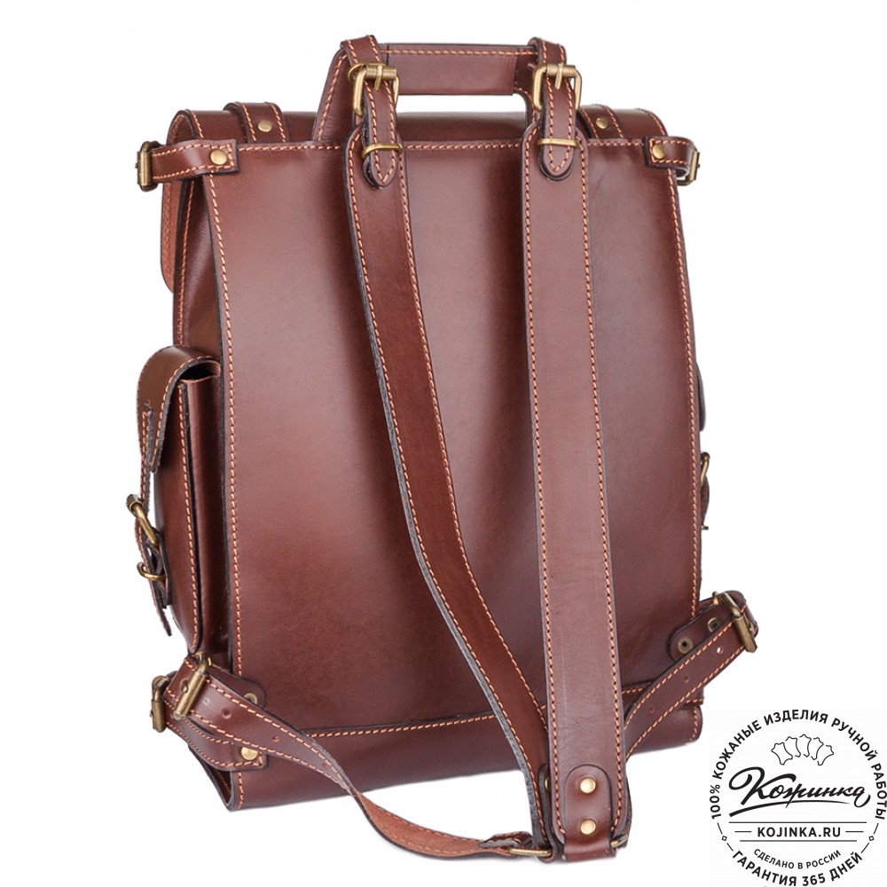 Кожаный ранец "Максимус 3" (коричневый)