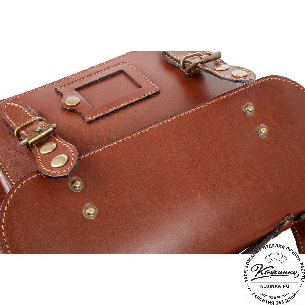 Кожаный портфель "Сатчел"  (коричневый)