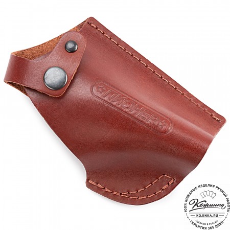 Кожаная кобура поясная для пистолета "Пионер" (коньяк)