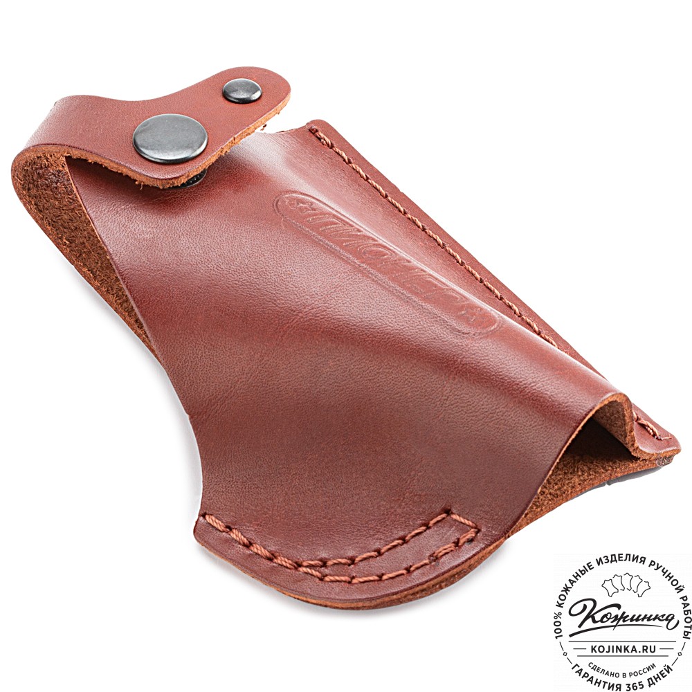 Кожаная поясная кобура  для пистолета "Пионер" (коньяк)