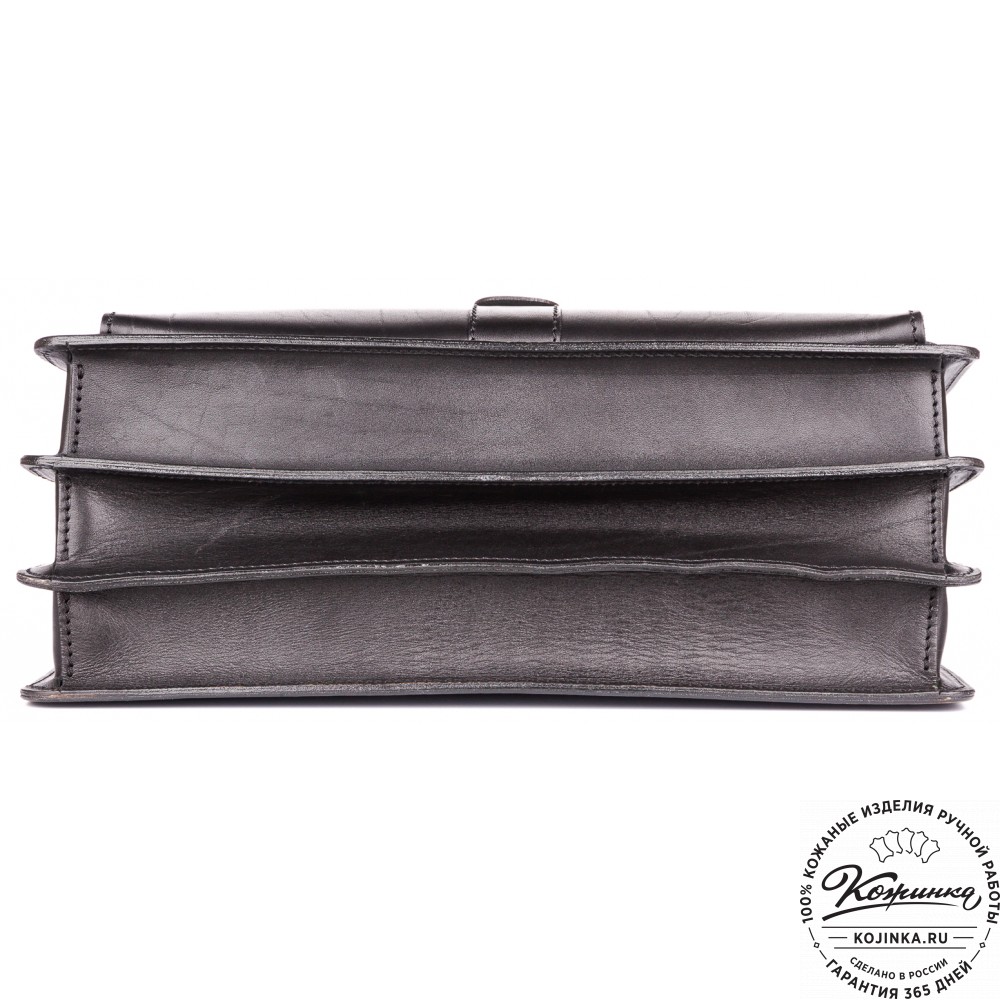 Кожаный портфель "Карьерист"  (чёрный)