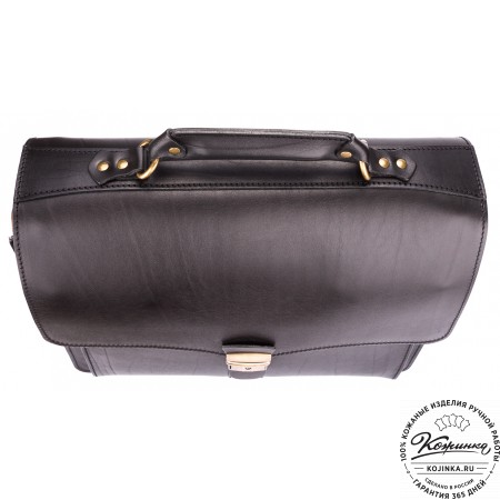 Кожаный портфель "Карьерист"  (чёрный)