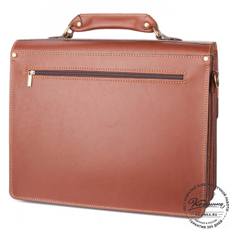Кожаный портфель "Карьерист"  (рыжий)