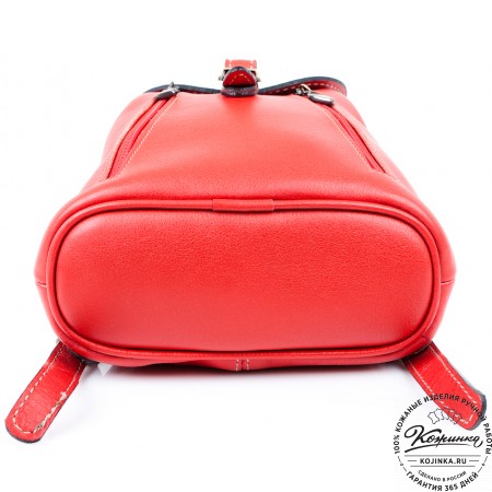 Женский кожаный рюкзак "Жоли" (красный)