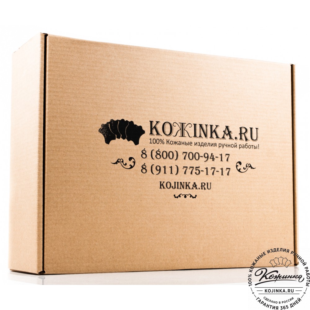  Кожаный портфель "Англетер" (синий крейзи) 