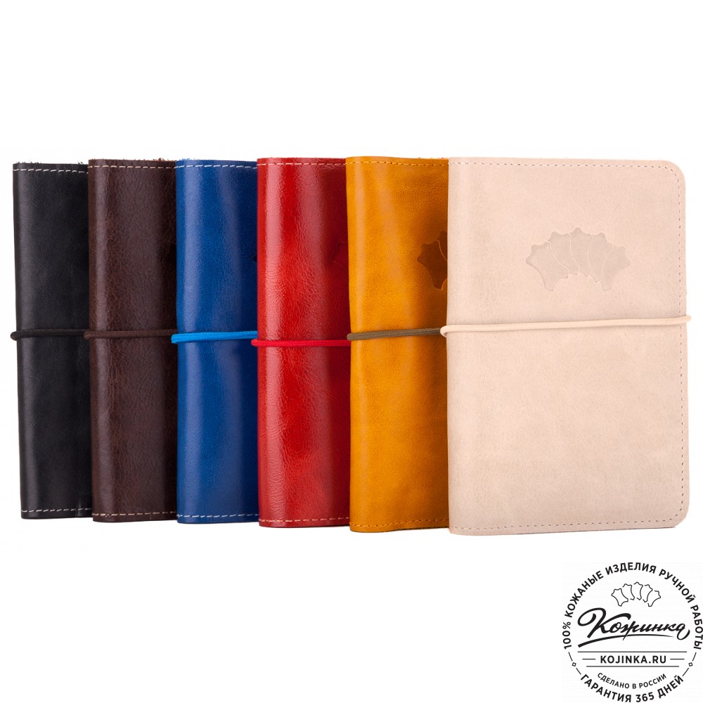 Кожаная обложка на паспорт Прага (синяя)