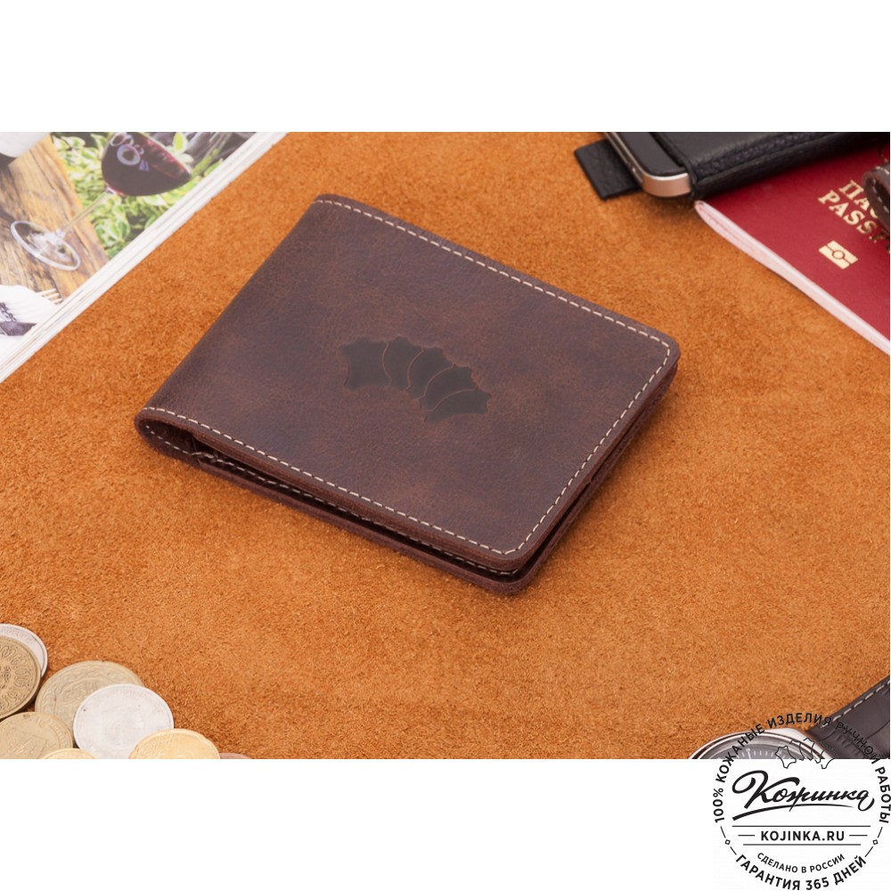 Кожаное портмоне "Рим" (коричневое)