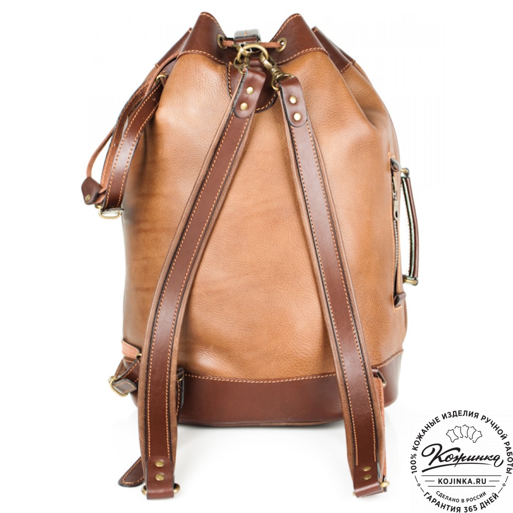Кожаный рюкзак "СаШе" (коричневый)