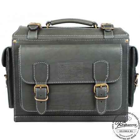 Кожаный портфель "Бойскаут" (чёрный)