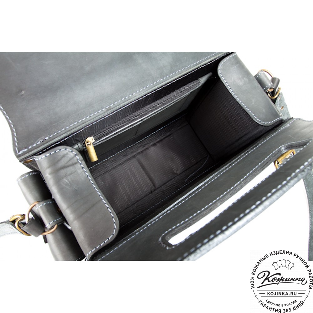 Кожаный портфель "Бойскаут" (чёрный)