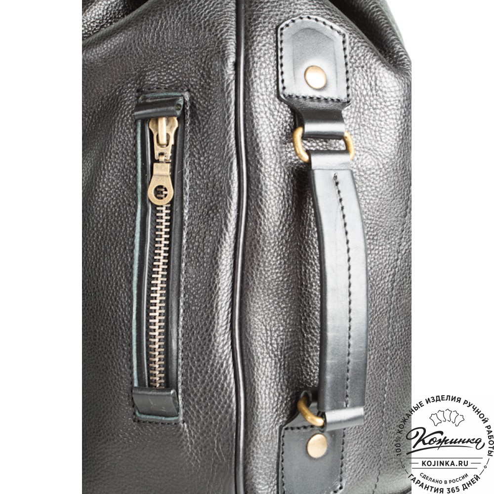 Кожаный рюкзак "СаШе" (чёрный)