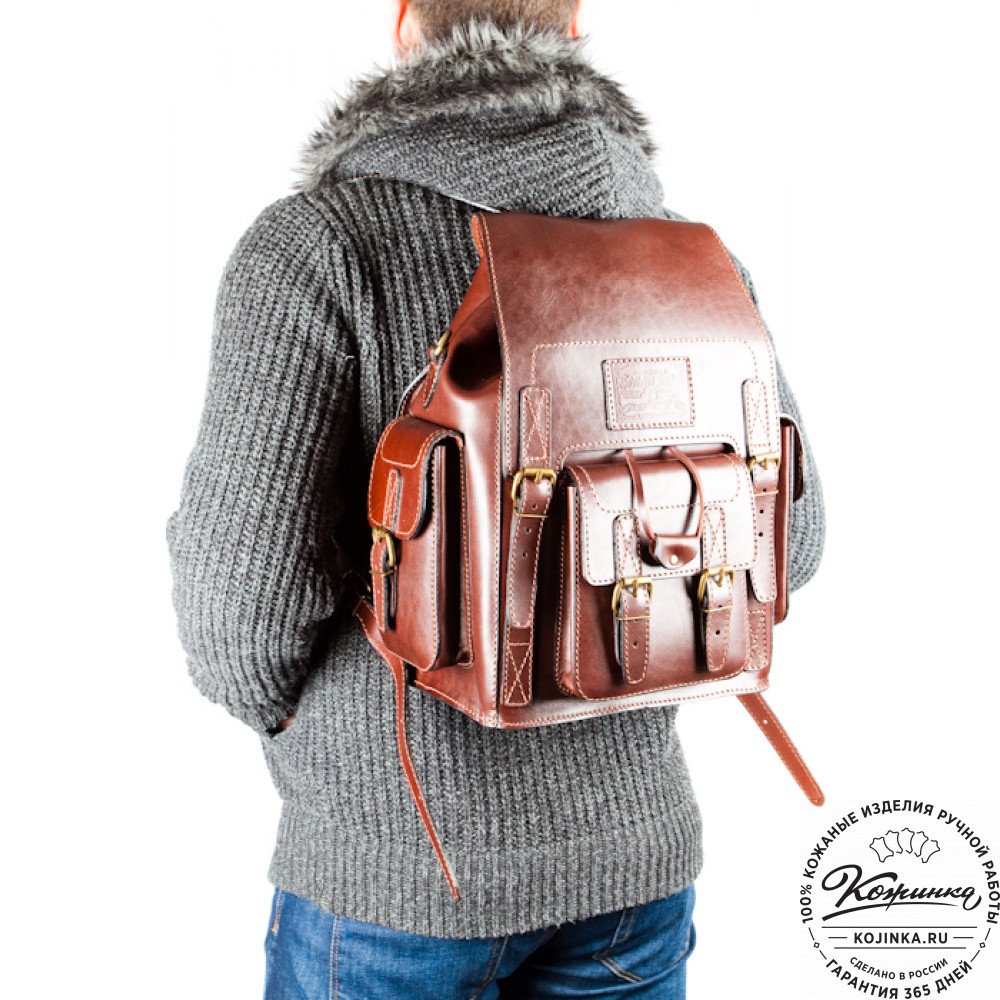 Кожаный рюкзак "Кэмэл" (коричневый)