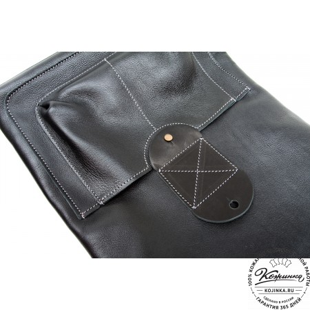 Кожаный рюкзак "Спэйс" (черный)