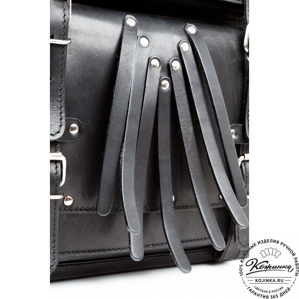 Мужской кожаный рюкзак "Легион-Харлей" (черный)