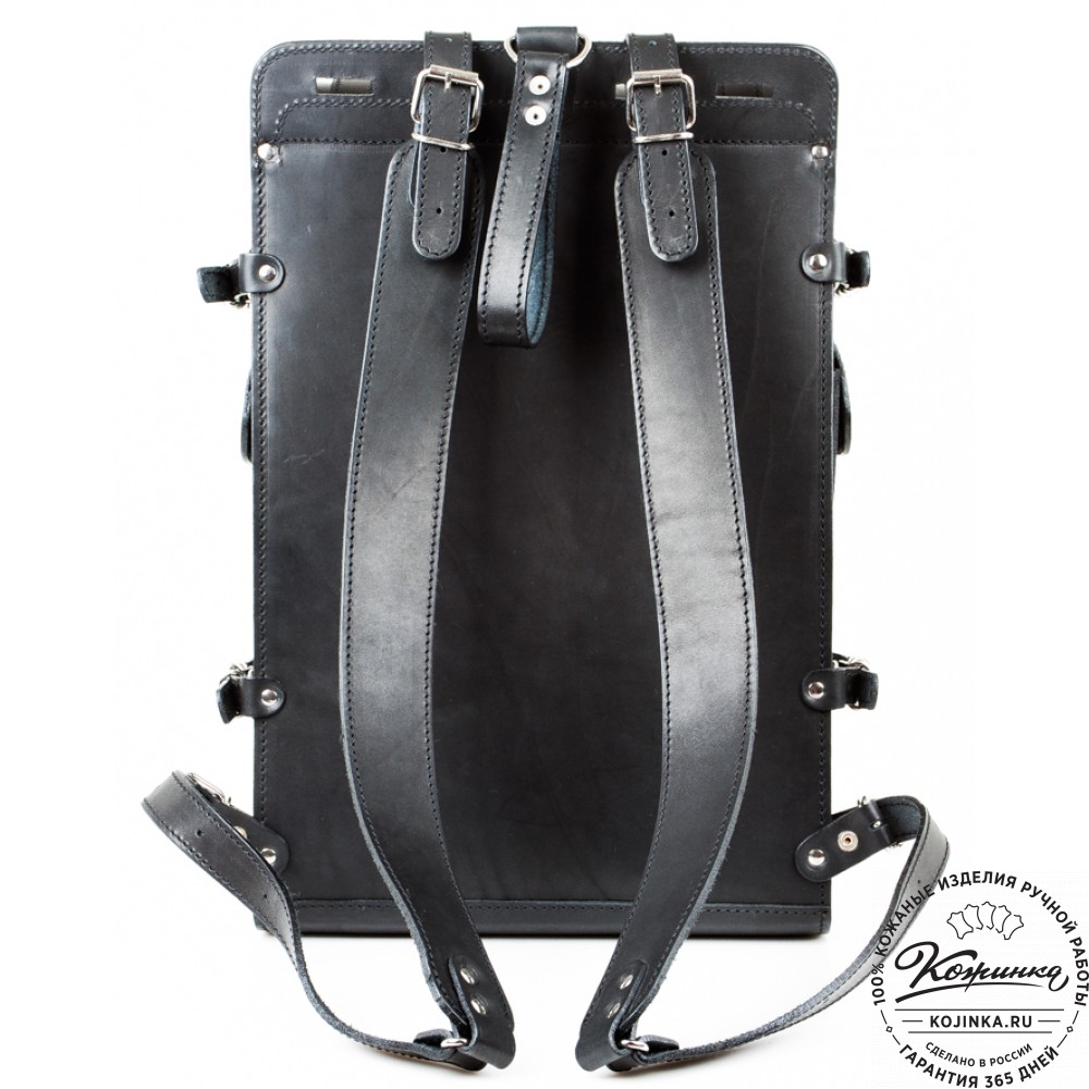 Мужской кожаный рюкзак "Легион-Харлей" (черный)