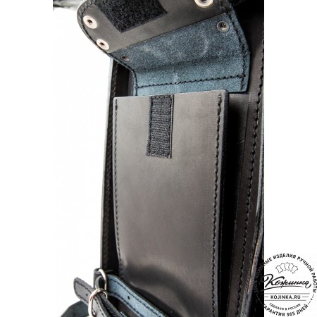 Мужской кожаный рюкзак "Легион-Харлей" (черный)