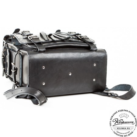 Мужской кожаный рюкзак "Легион-Харлей" (черный)