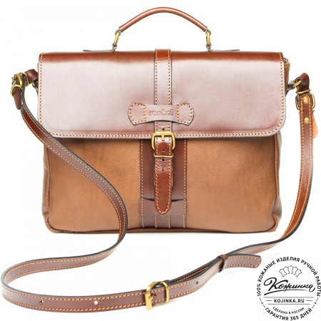 Кожаный портфель "Лайт" (коричневый)