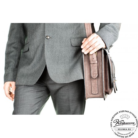 Кожаный портфель "Француз" (коричневый)