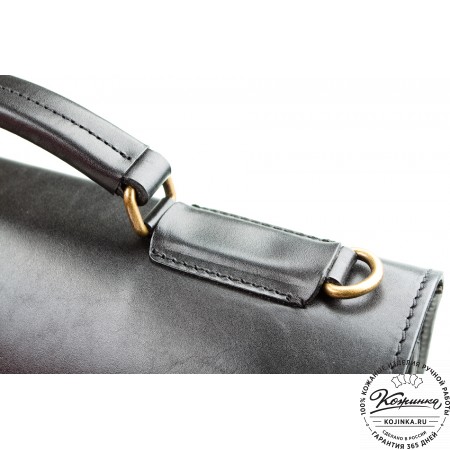 Мужской кожаный портфель "Престиж" (чёрный)