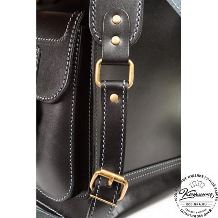 Кожаный рюкзак "Кэмэл" (чёрный)