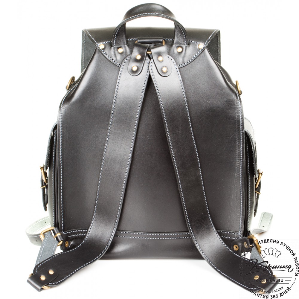 Кожаный рюкзак "Кэмэл" (чёрный)