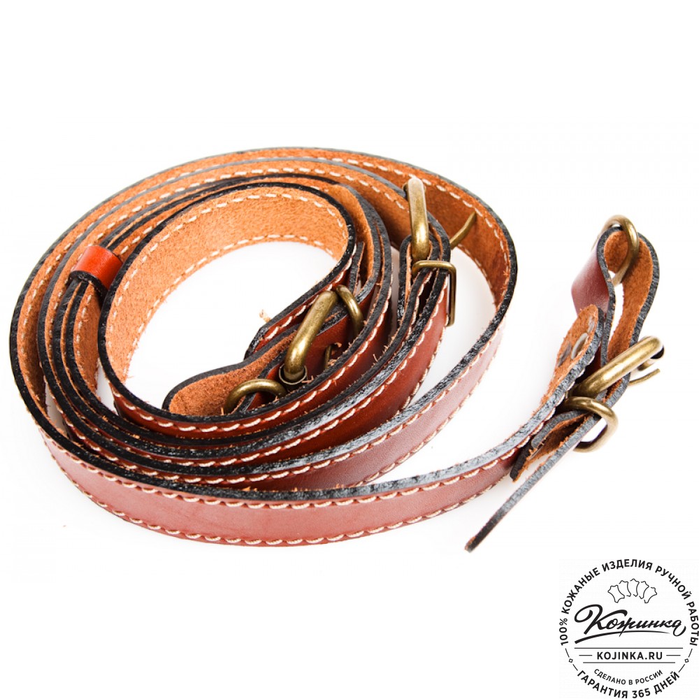 Деловой кожаный портфель "Мини" (тёмно-рыжий)