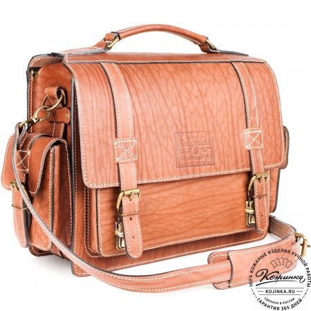 Кожаный портфель "Трансформер" (рыжий)