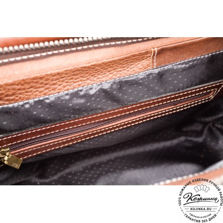 Кожаный дорожный саквояж "Малый" (коричневый)