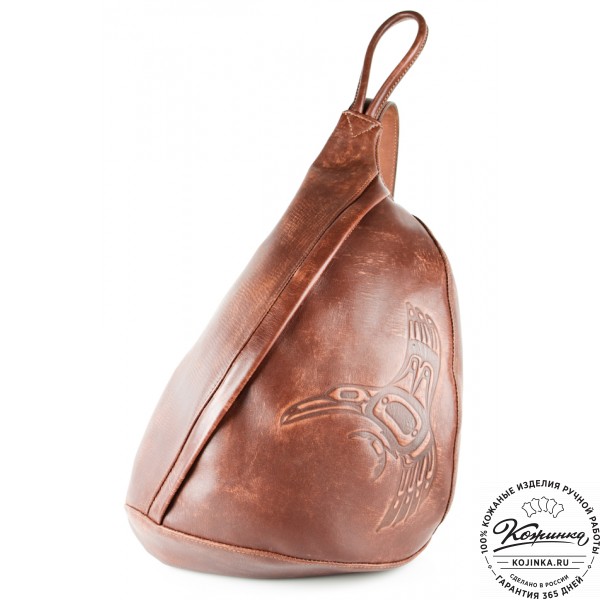 Кожаный рюкзак "Эль-Пасо" (светло-коричневый). фото 1