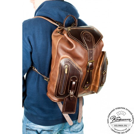 Кожаный рюкзак "Стиль 2" (коричневый)