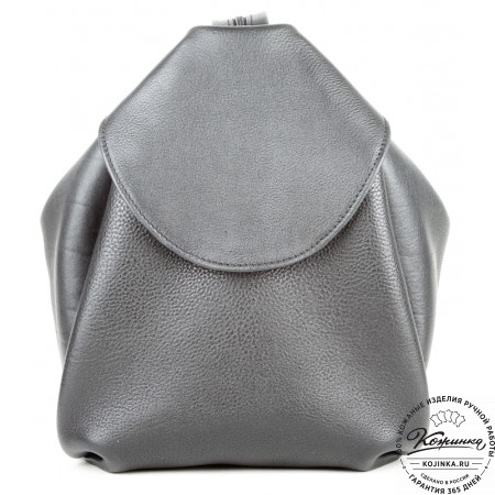 Кожаный рюкзак-сумка "Микки" (черный)