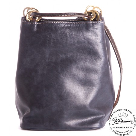 Кожаная сумка "Хлоя" (синяя)