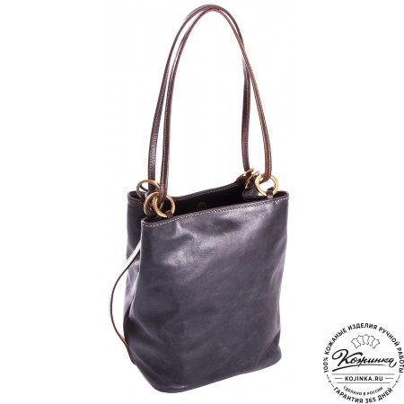 Кожаная сумка "Хлоя" (синяя)