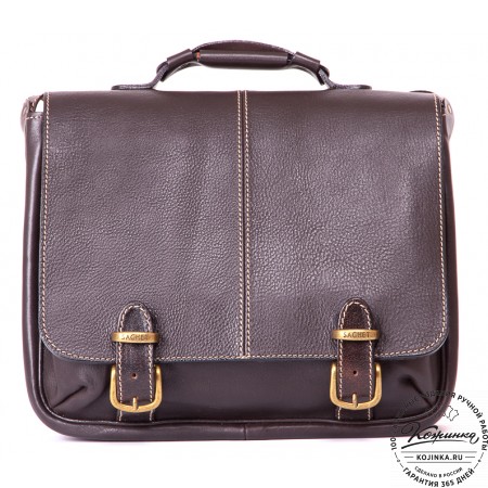 Кожаный портфель "Сорбонна" (темно-коричневый)