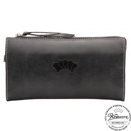 Кожаный клатч  Москва (черный)