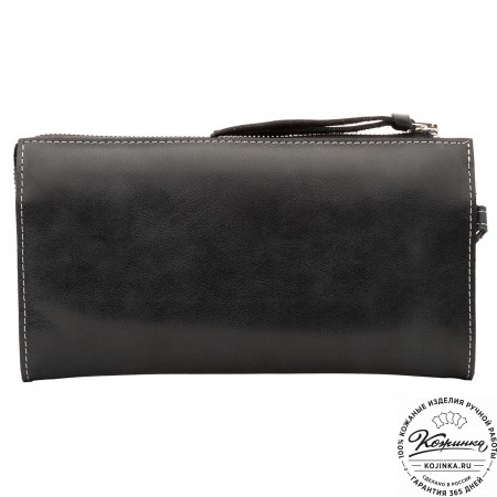 Кожаный клатч  Москва (черный)