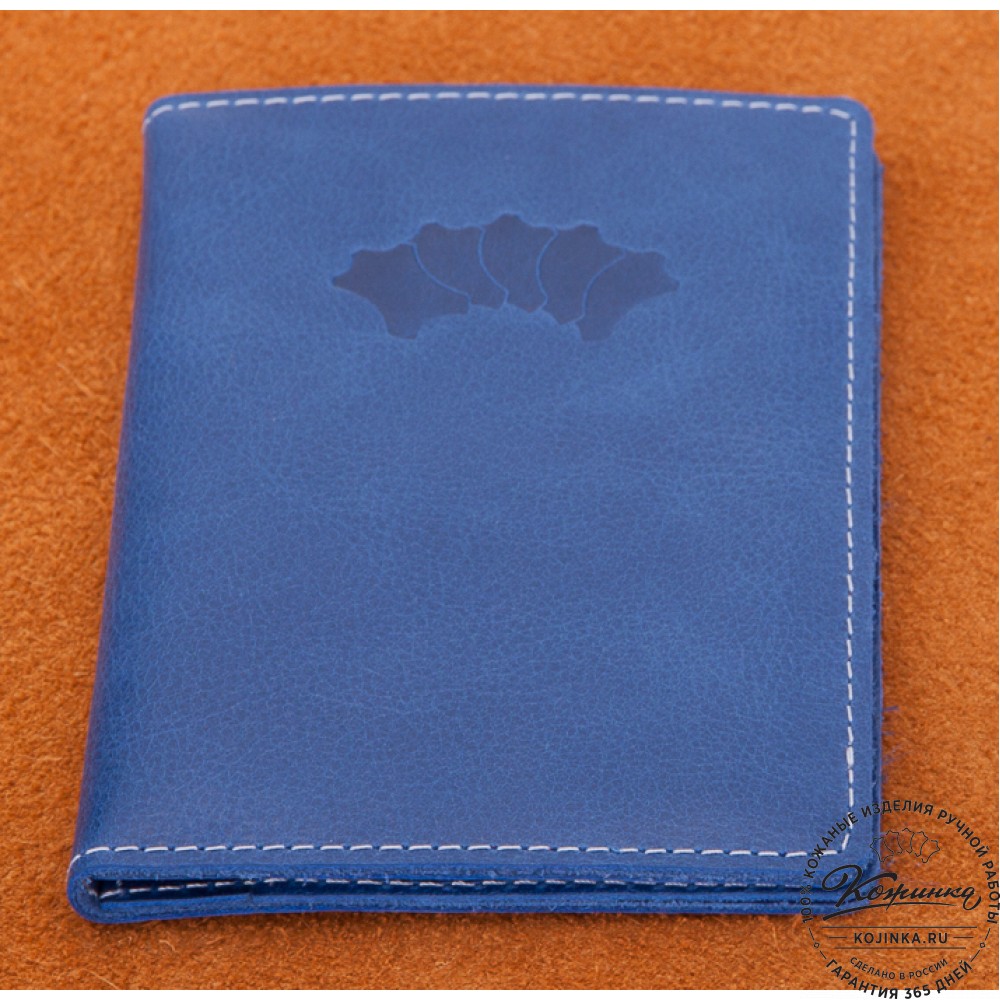Кожаный бумажник водителя Турин (синий)